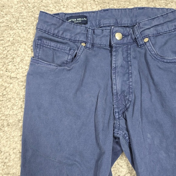 Peter Millar Mens Wayfare Pants Blue 30 (Fits 26x28) Straight Tencel Stretch - Picture 3 of 12